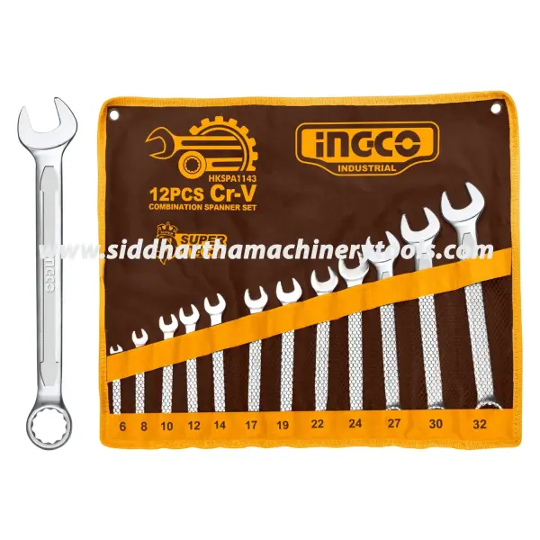 Ingco | 12 Pcs Combination Spanner set (HKSPA1143)
