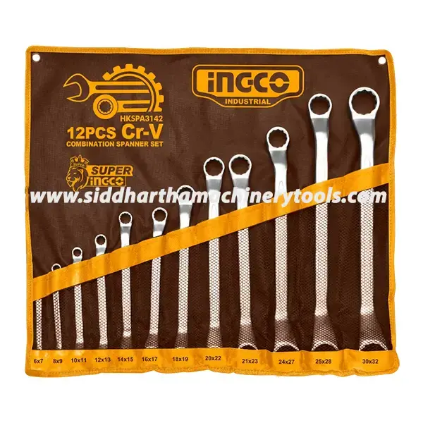 Ingco | 12 Pcs Offset Ring Spanner Set (HKSPA3142)