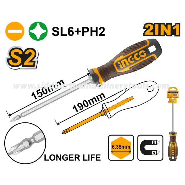 Ingco | 2 In 1 Screwdriver Set (AKISD26150)