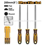 Ingco | 3 Pcs Steel File Set (HKTFS1308) - 8 inch