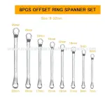 Ingco | 8 Pcs Offset Ring Spanner Set (HKSPA3088)