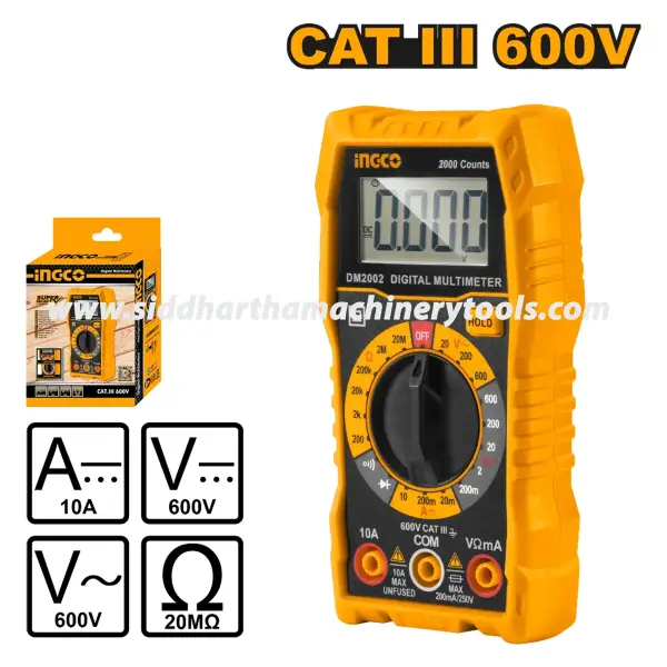 Ingco | Digital Multimeter (DM2002) - 600 Volt