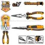Ingco | High Leverage Long Nose Pliers (HHLNP28160) - 6 inch