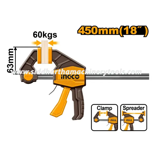 Ingco | Quick Bar Clamp (HQBC01603) - 18 inch